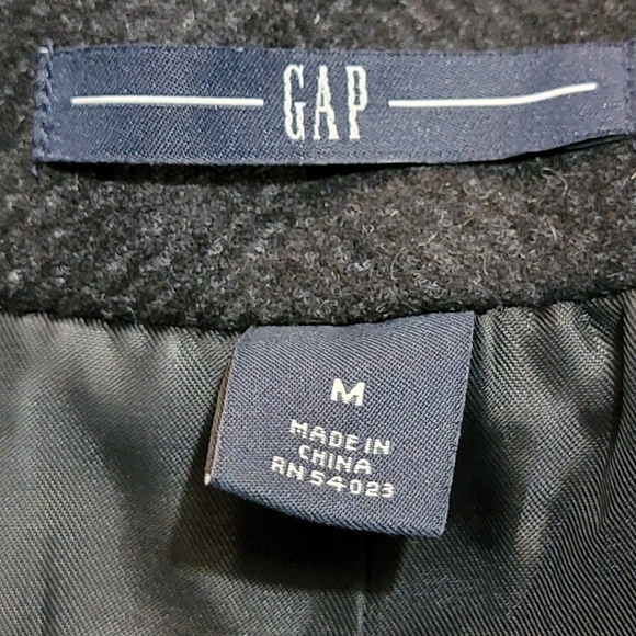 Gap Woman's Dark Gray 70% Wool Car Coat Size M Medium 3/4 Sleeve Wool - Picture 15 of 16